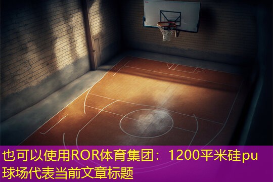 1200平米硅pu球场